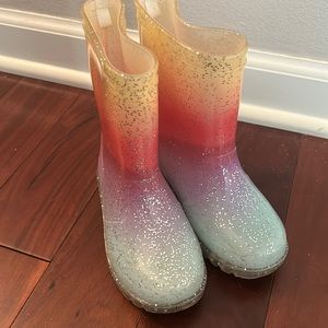 Girls size 9 rainbow rain. Boots